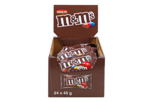 Драже с молочным шоколадом покрытые разноцветной сахарной глазурью M&M's м/у 45г