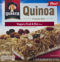 Quaker Quinoa Granola Bars Yogurt, Fruit & Nut - 5 CT