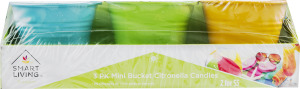Smart Living Mini Bucket Citronella Candles - 3 CT