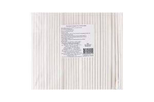 Соломинки бумажные белые 6х190мм Metro Professional 200шт