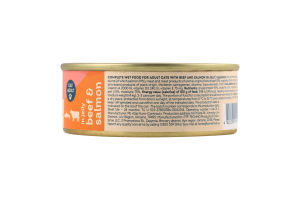 Корм д/дорослих котів з яловичиною та лососем в желе 85г ж/б Home Food