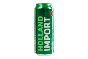 Пиво 0.5л 4.8% светлое фильтрованное пастеризованное Holland Import ж/б