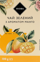 Чай зелений байховий з ароматом манго RIOBA к/у 100г