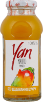 Сік Манго без цукру 250мл скло Yan