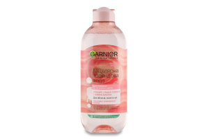Вода міцелярна для тьмяної та чутливої шкіри трояндова Skin naturals Garnier 400мл