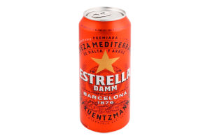 Пиво 0.5л 4.6% светлое фильтрованное солодовое пастеризованное Barcelona Estrella Damm ж/б