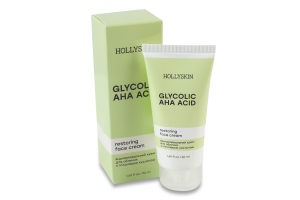 Крем для обличчя відновлювальний з гліколевою кислотою Glycolic AHA acid Hollyskin 50мл