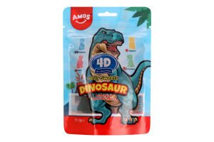 Цукерки Amos Динозаври 4D асорті желейні