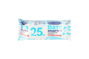 Вата мед. ст. 25г гігроск. рол