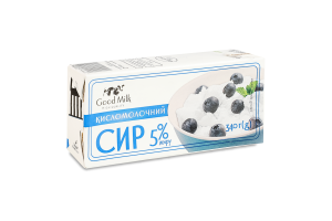 Сир кисломолочний 5% Good Milk т/п 340г