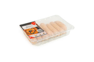 Ковбаски з курячого м'яса для гриля та смаження Домашні Глобино охол лоток 600г