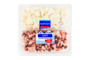 Кальмар вареный Ассорти Norven охл лоток 330г