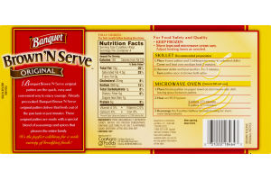 Banquet Brown 'N Serve Sausage Patties Original - 8 CT
