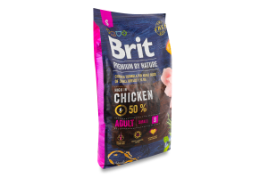 Корм д/дорослих собак малих порід S з куркою сухий 8кг Бріт Преміум