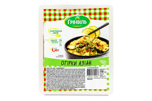Огурцы в соусе с подсластителем Азиан Грінвіль лоток 350г