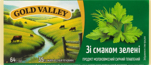 Продукт сирний 35% молоковмісний плавлений Зі смаком зелені Gold Valley м/у 64г
