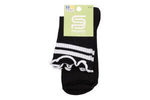 Шкарпетки Premier socks висок рюш смуж чорн р18-20