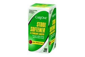 CareOne Stool Softener & Stimulant Laxative Tablets - 100 CT