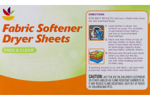 Ahold Fabric Softener Dryer Sheets Free & Clear - 80 CT