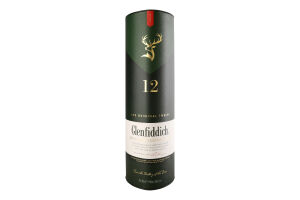 Виски 0.7л 40% односолодовый 12YO Glenfiddich тубус