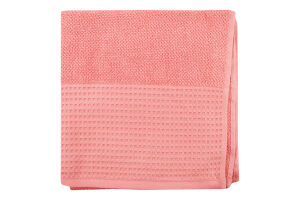 Рушник світло-теракотовий махровий з вафельним бордюром 70*140см 450г/м2 ГМ Текстайл