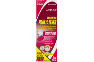 CareOne Children's Pain & Fever Reducer Oral Suspension Cherry Flavor