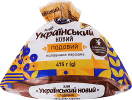 Хліб половинка в нарізці подовий Український новий Кулиничі м/у 475г
