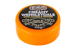 Сир Bradburys Wensleydale крем з манго імбир 34%