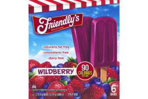 Friendly's Fruit Bars Wildberry - 6 CT