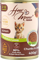 Корм д/кошенят з ягням 400г ж/б How Meow