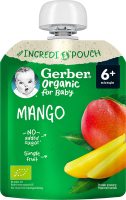 Пюре фруктовое для детей от 6мес Манго Organic Gerber д/п 80г