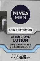 Лосьон после бритья с антибактериальным эффектом Серебряная защита Nivea Men 100мл