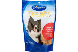 Companion Hot Dog Shaped Treats Beef & Cheese Flavors