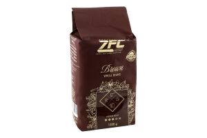Кава Brown в зернах смажена 1кг м/у ZFC