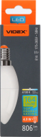 Лампа ЛЕД C37h 4,9W E14 4100K Videx