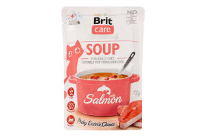 Корм д/котів Суп з лососем 75г пауч Бріт Кеа