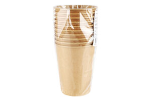 Стакан бумажный 250мл №880481 Крафт ПП Аллєгро-Опт 10шт