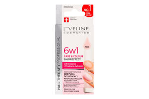 Сироватка д/нігтів Nail Therapy Professional 6в1 Care&Colour Pink 5мл Eveline