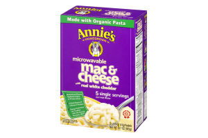 Annie's Homegrown Microwavable Mac & Cheese With Real White Cheddar - 5 CT