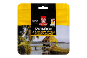 Бульйон зі смаком курки з сухариками Сто пудів д/п 17г