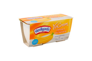 Йогурт 3-3.5% банановый пастеризованный YoCrem Sterilgarda Alimentari к/у 2х100г