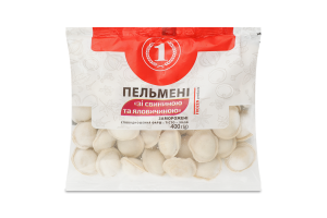 Пельмени со свининой и говядиной ТМ "1" м/у 400г
