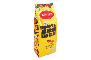 Кофе натуральный жареный в зернах Espresso blend Gemini в/с м/у 1кг