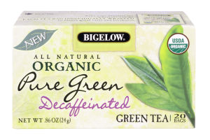Bigelow All Natural Organic Pure Green Decaffeinated Green Tea - 20 Tea Bags