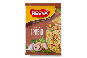 Вермишель быстрого приготовления со вкусом грибов Reeva м/у 60г