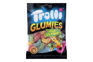 Конфеты желейные со вкусом фруктов Неоновые змейки Trolli м/у 100г