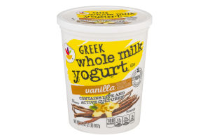 Ahold Greek Whole Milk Yogurt Vanilla