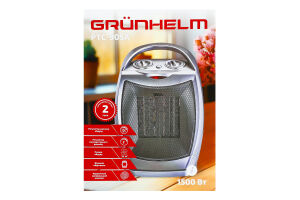 Тепловентилятор керамічний PTC905A 750/1500Вт Grunhelm