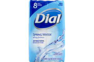 Dial Antibacterial Deodorant Soap Spring Water - 8 CT