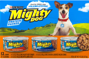 Purina Mighty Dog Protein Packed Dog Food Variety Pack - 12 PK